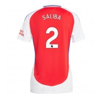 Maglia Calcio Arsenal William Saliba #2 Prima Divisa Donna 2024-25 Manica Corta